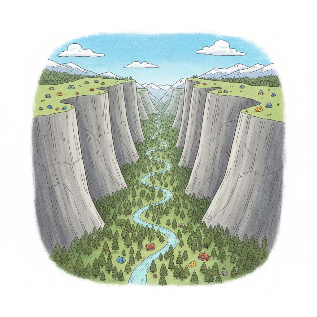 A tent in a forest campsite